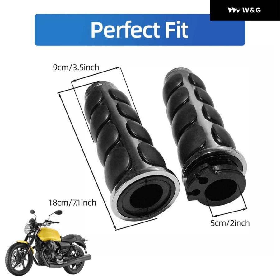 並行輸入品 オートバイ バイク ハンド グリップ 7/8インチ 22MM クルーザー チョッパー ハーレー ダビッドソン スズキ カワサキ ヤマハ ホンダ モトアクセの画像