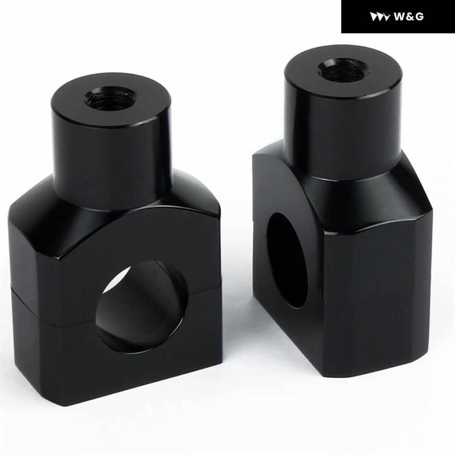 並行輸入品 ハンドルバー ライザークランプ 25MM CNCアルミ ブラック オートバイ バイク ハンドルバー マウント ハーレー ダイナ スポーツスター スズの画像