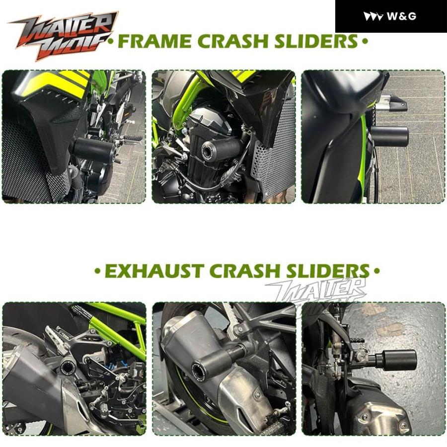 並行輸入品 カワサキ Z900 Z900SE ZR900 アクスルホイール スライダー フレーム クラッシュ スライダー スイングアーム スプール スタンド エキゾースト ク | ブランド登録なし | 13
