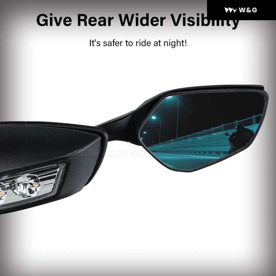 並行輸入品 YZF-R7 バックミラー ヤマハ YZF-R7 YZF-R9 オートバイ バイク アクセサリー LED ウィンカー サイドミラー 付き_2