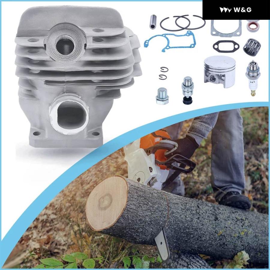 並行輸入品 44.7MM ビッグボア シリンダー ピストンキット STIHL 026 MS260 026PRO ガスケットセットの画像