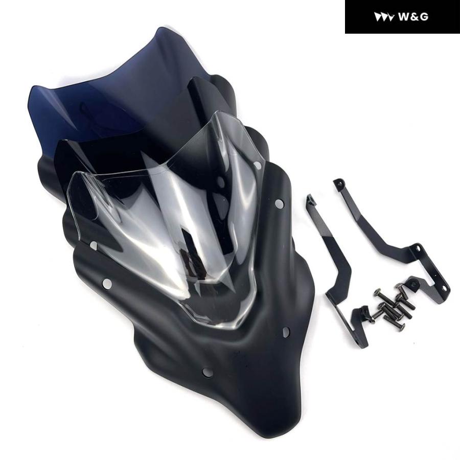 並行輸入品 ヤマハ MT07 MT-07 FZ07 2021 2022 段落長さ オートバイ バイク 風防 ウィンドスクリーン アの画像