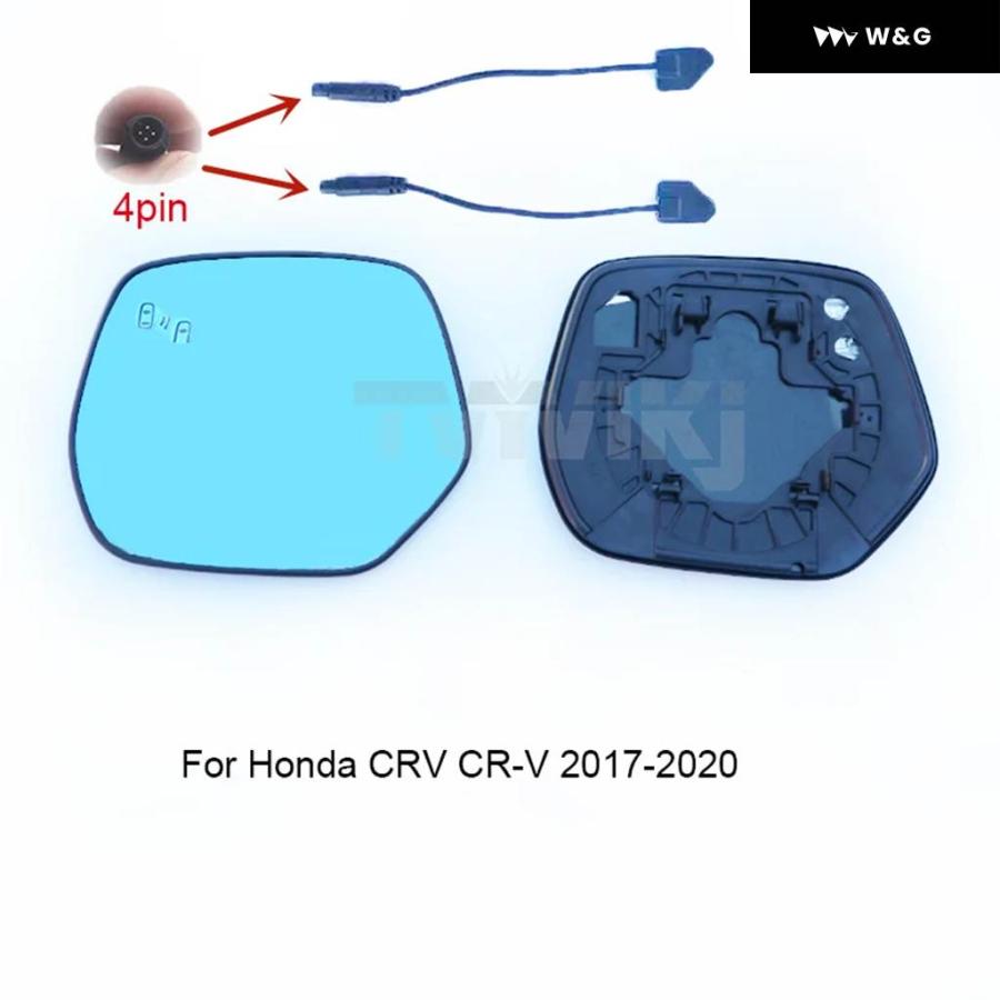 並行輸入品 1ペアサイドバックミラー ブルーガラスレンズ ブラインド スポットライト付き ホンダ CRV CR-V 2007-20_5