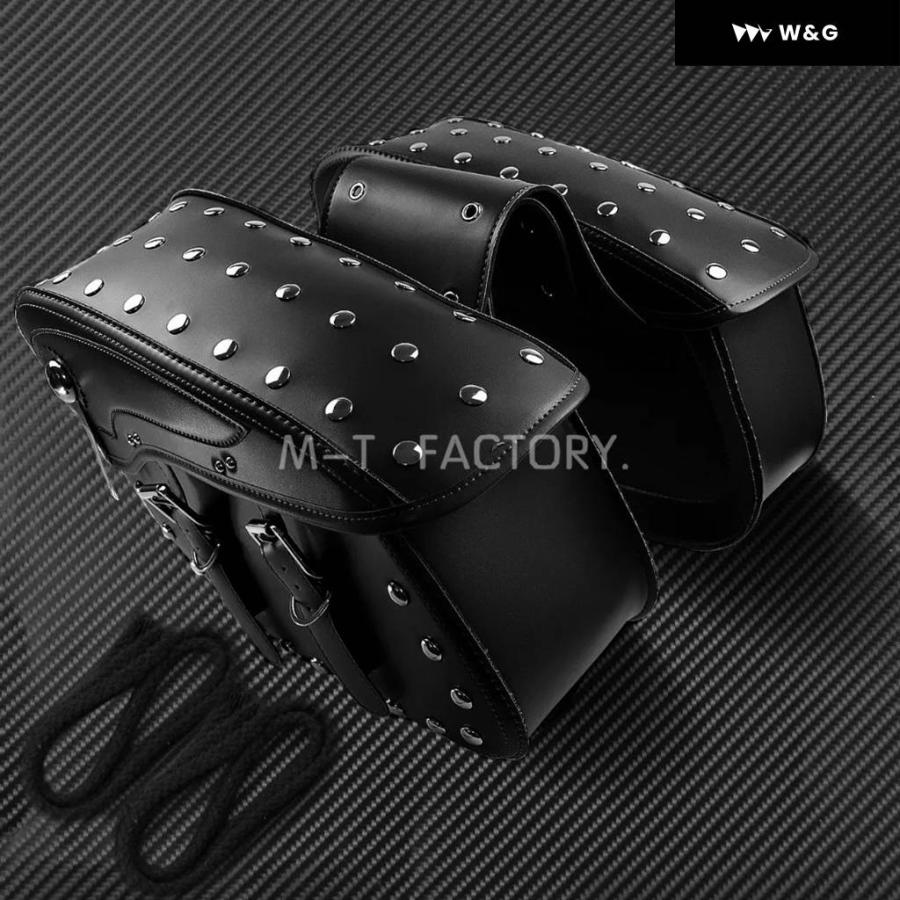 並行輸入品 オートバイ バイク キャリア サドルバッグ ツールテールサイドバッグ 防水 レザー ハーレー ツーリング ダイナ スポ_3