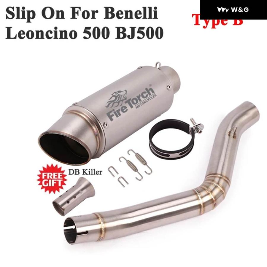 並行輸入品 スリップオン ベネリ レオンチーノ 500 BJ500 オートバイ バイク GP エキゾースト エスケープ サイレンサの画像