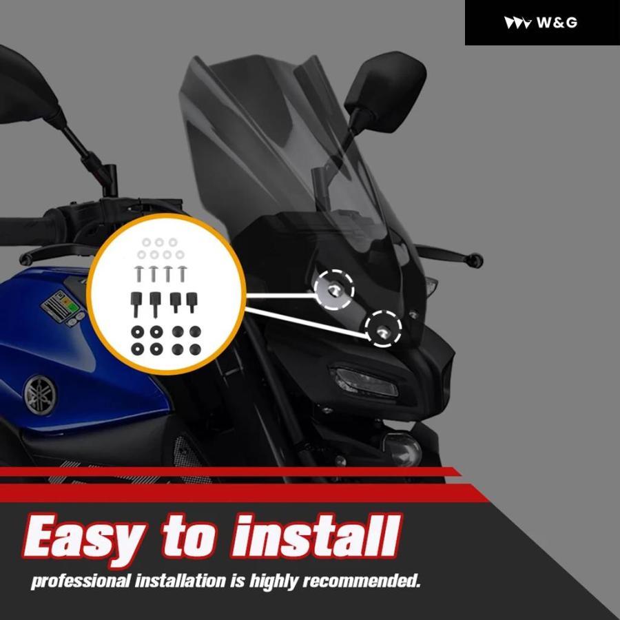 並行輸入品 ヤマハ アクセサリー MT-125 MT125 2015-19 ウィンドスクリーン ウィンドデフレクター PARABR_3