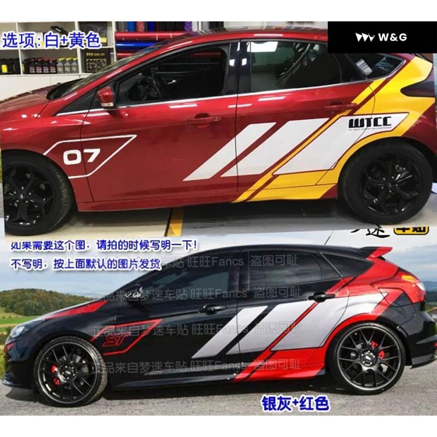 並行輸入品 車用ビニール ステッカー フォード フォーカス ST WTCC 