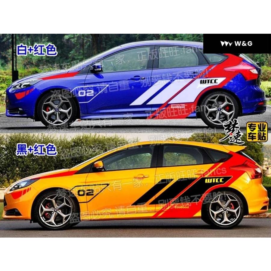 並行輸入品 車用ビニール ステッカー フォード フォーカス ST WTCC 