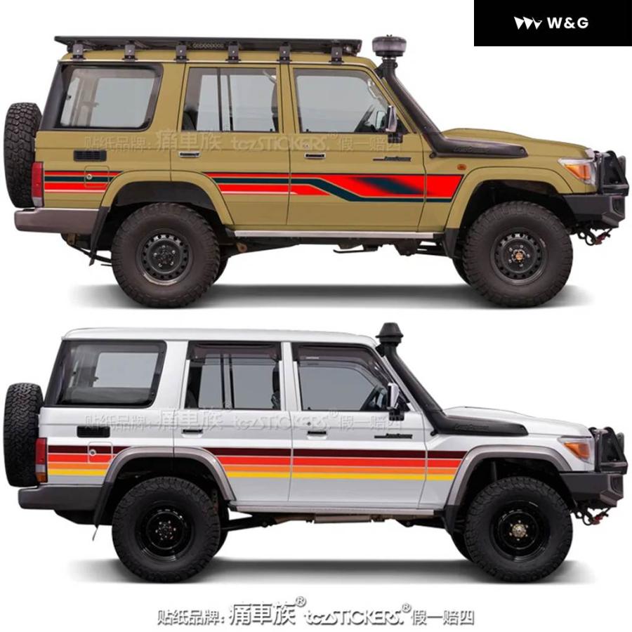 並行輸入品】 車用 ステッカー トヨタ ランドクルーザー 76 LC76