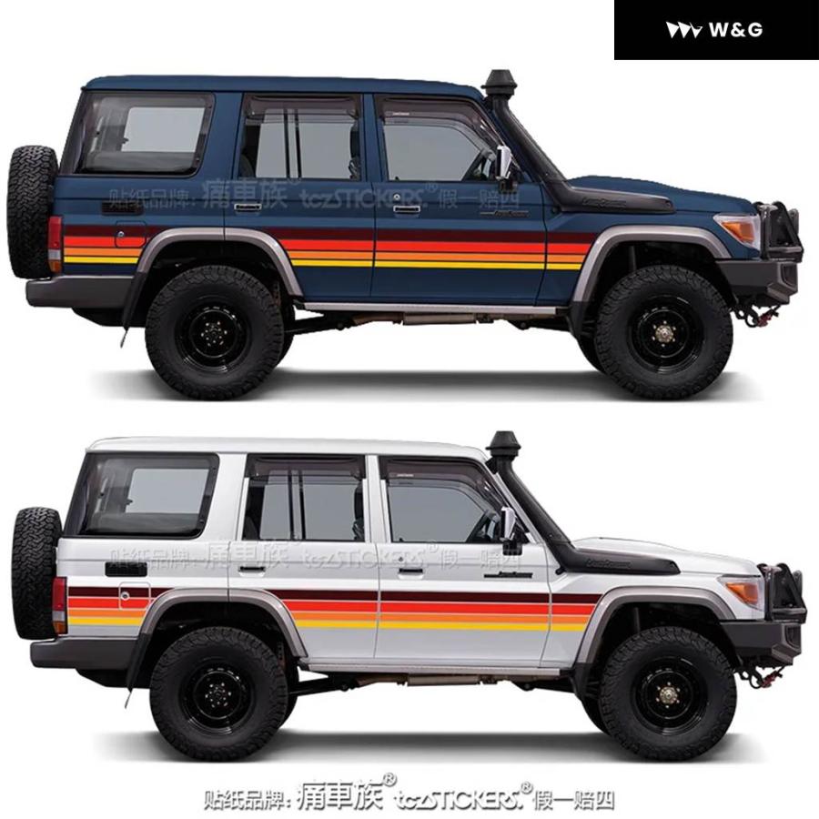 並行輸入品】 車用 ステッカー トヨタ ランドクルーザー 76 LC76