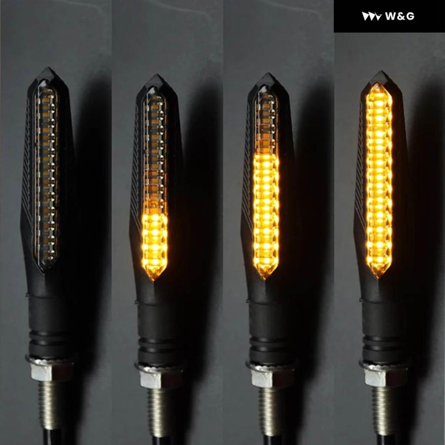 並行輸入品 1ペア 流れる オートバイ バイク フラッシャー ウィンカー LED ブリンカー 12V インジケーター ライト AB | ブランド登録なし