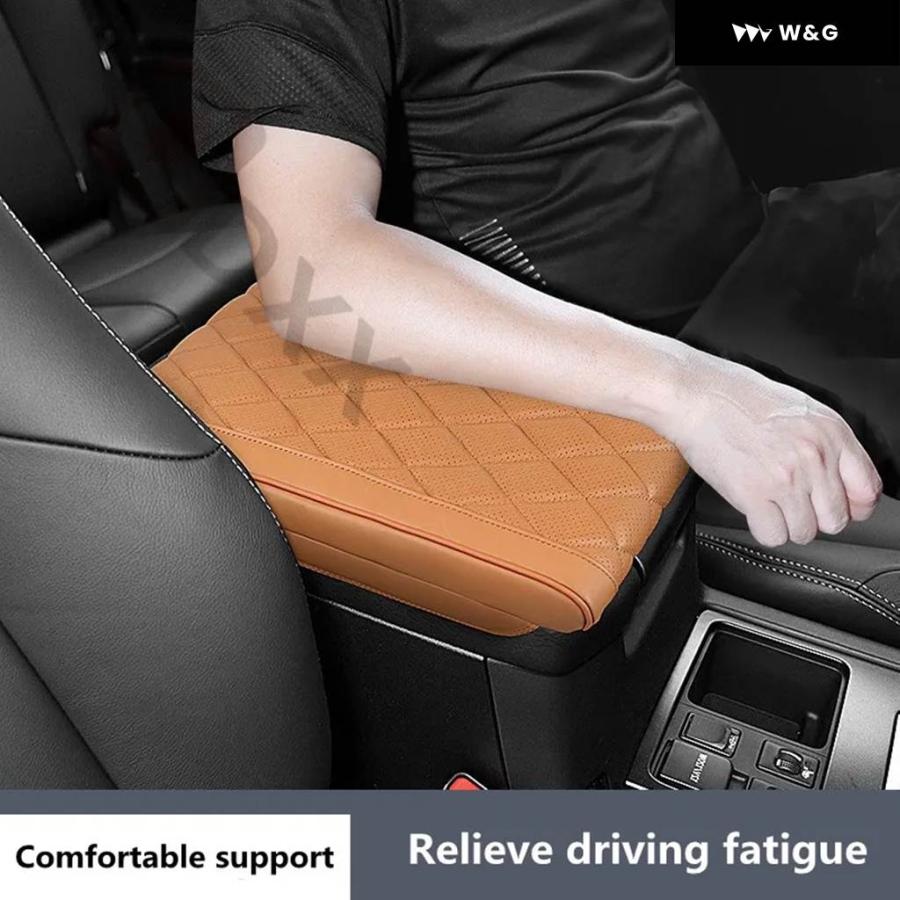 【並行輸入品】 トヨタ プラド 2003-2021 センター コンソール アームレスト カバー パッド ヘッドレイヤー牛革 傷防止 防水 アームレスト ボックス クッション | ブランド登録なし