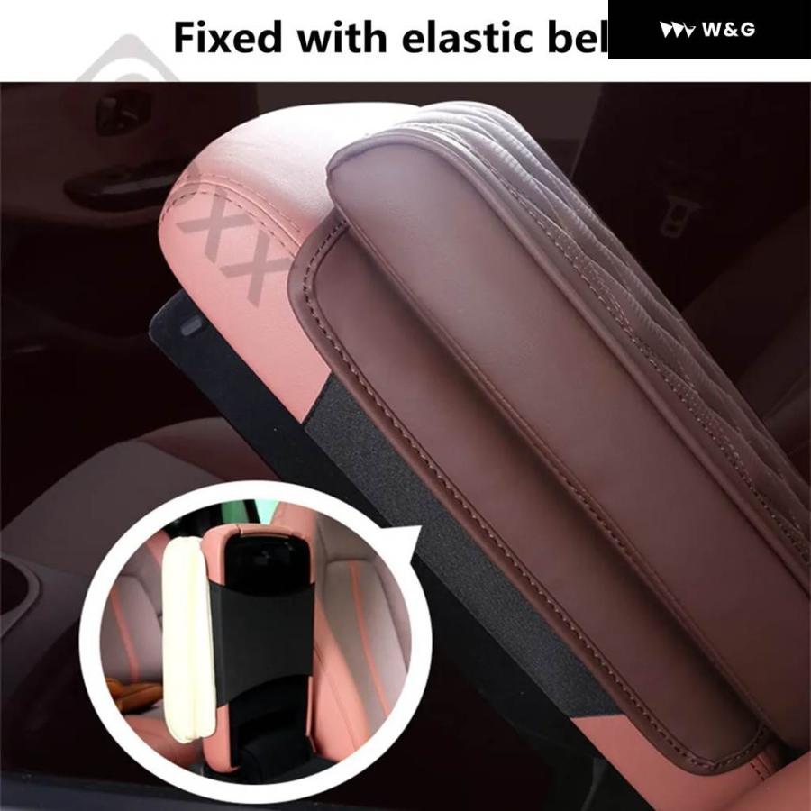 【並行輸入品】 トヨタ プラド 2003-2021 センター コンソール アームレスト カバー パッド ヘッドレイヤー牛革 傷防止 防水 アームレスト ボックス クッション | ブランド登録なし | 07