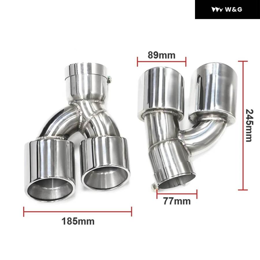 並行輸入品 クワッド ステンレス エキゾーストチップ BMW G30 G31 535I 528I 530I M5 LOOK 201 | ブランド登録なし | 05