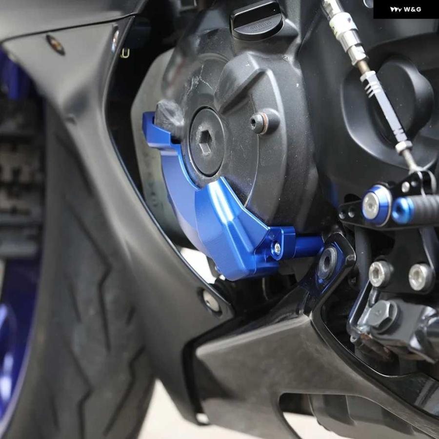 ブランド登録なし - 並行輸入品自動二輪車 自動二輪車 発動機 ステーターカバー プロテクター かばい立て スライダー 付属品 ヤマハ YZFR7 YZF R7 2022 - 2025落っこちる