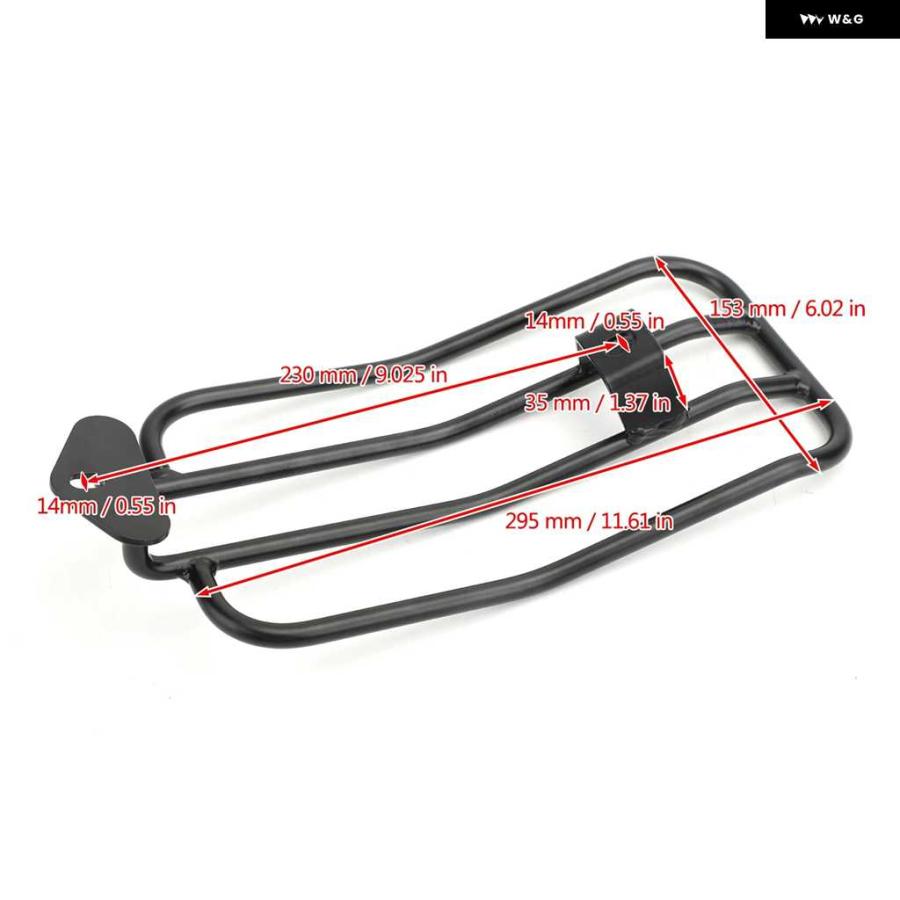 並行輸入品ブラック カーゴ ラゲッジ ラック キャリア ホンダ レブル 300 500 CMX 2017-2020の画像
