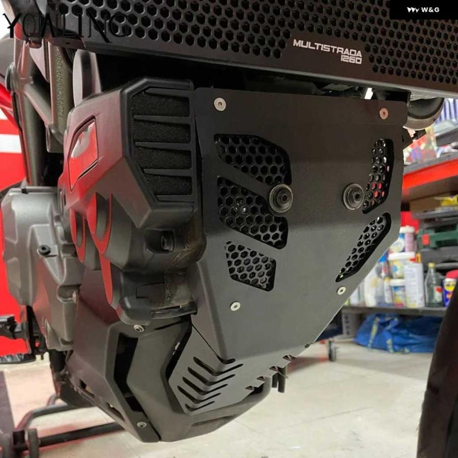 ブランド登録なし - 並行輸入品ドゥカティ ムルティストラーダ 1260 S D/AIR パイクスピーク 1260S 地べた周遊旅行 向こう正面 発動機 かばい立て 円柱 上端かばい立て エン