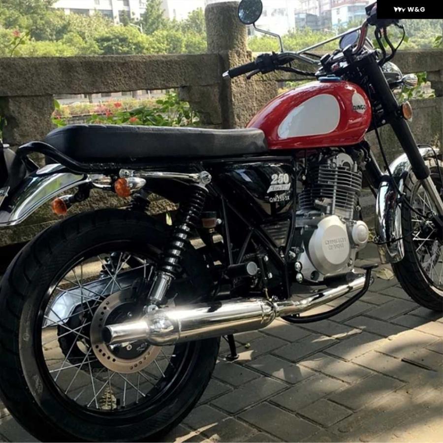 並行輸入品64CM ヴィンテージ オートバイ バイク カスタム レトロ イエロー キャタピラー ストライプ フラット ダブルシート クッション_7