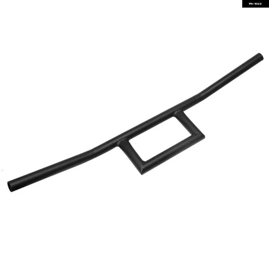 並行輸入品7/8インチ 22MM ブラックアイアン バイク カフェレーサー ウィンドウバー ハンドルバー ワイド ハーレー スズキの画像
