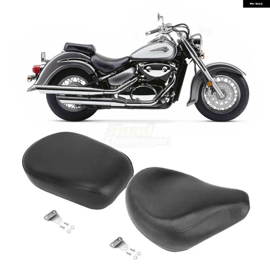 並行輸入品2個 PUレザー ブラック フロントリア バイク シート ヤマハ VSTAR 400 650 XVS 400 XVS 6