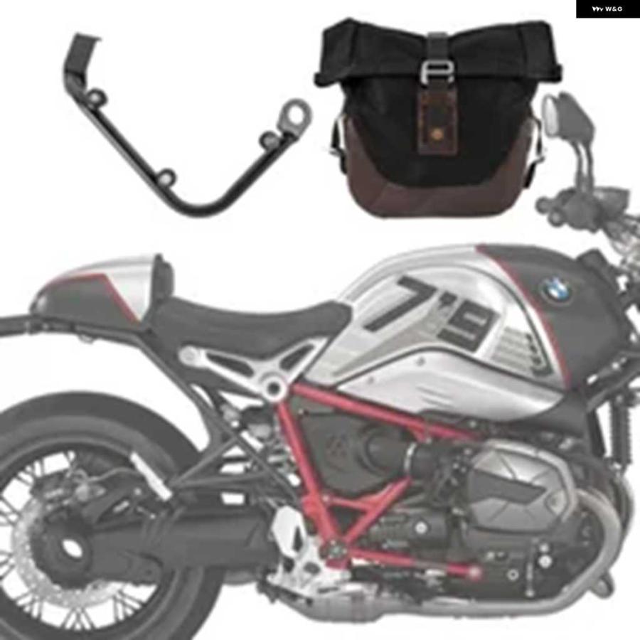 並行輸入品R NINET クイックリリース サドルバッグ バッグ BMW R NINE T レーサー スクランブラー オートバイ_3