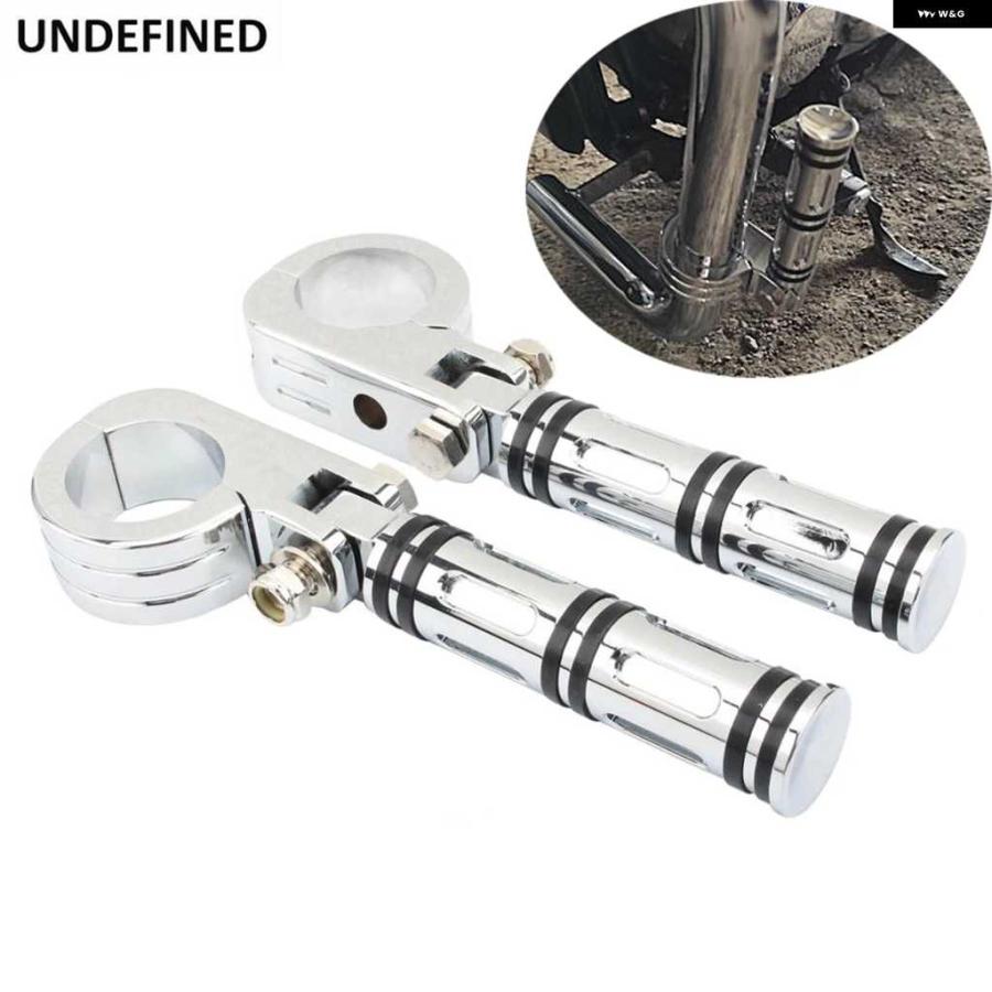 並行輸入品汎用 バイク フットペグ フットレスト 1 1/2インチ38MM エンジン ガード マウント クランプ ハーレー ロードの画像