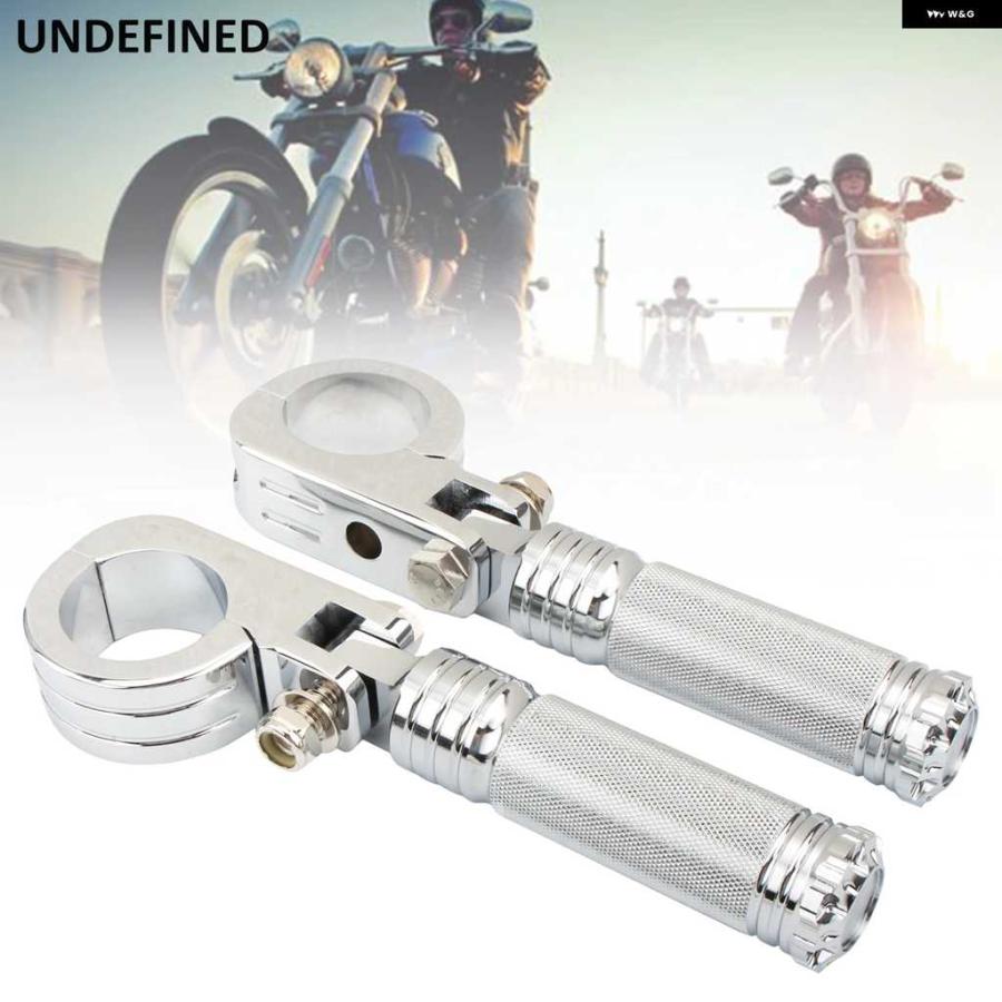 並行輸入品汎用 バイク フットペグ フットレスト 1 1/2インチ38MM エンジン ガード マウント クランプ ハーレー ロードの画像