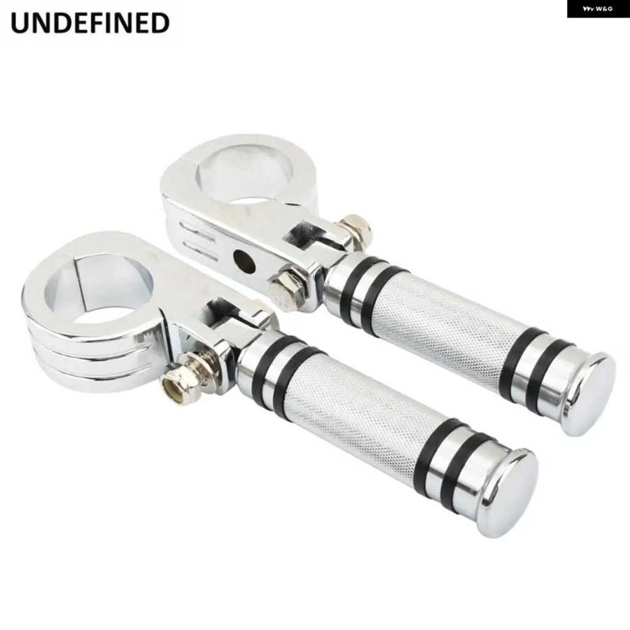 並行輸入品汎用 バイク フットペグ フットレスト 1 1/2インチ38MM エンジン ガード マウント クランプ ハーレー ロードの画像