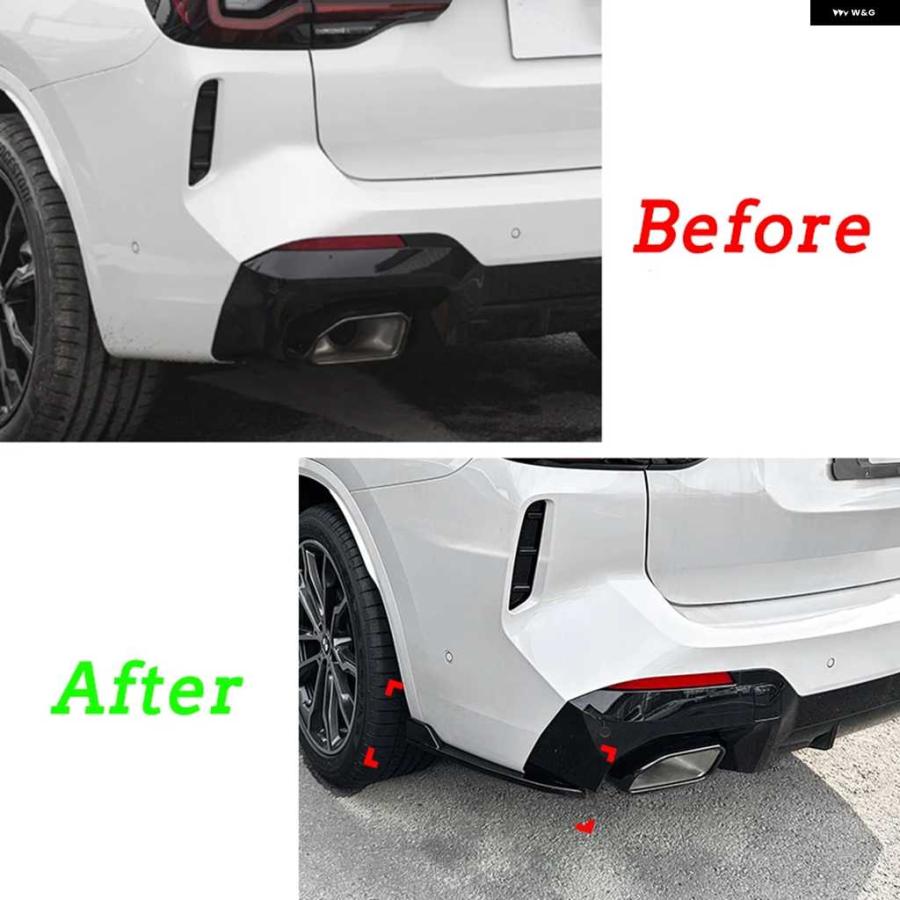 並行輸入品BMW X3 G01 LCI M スポーツ 2022 2023 リア バンパー ストリップ リップスポイラー ディフューザー スプリッター スクラッチ プロテクター | ブランド登録なし | 06