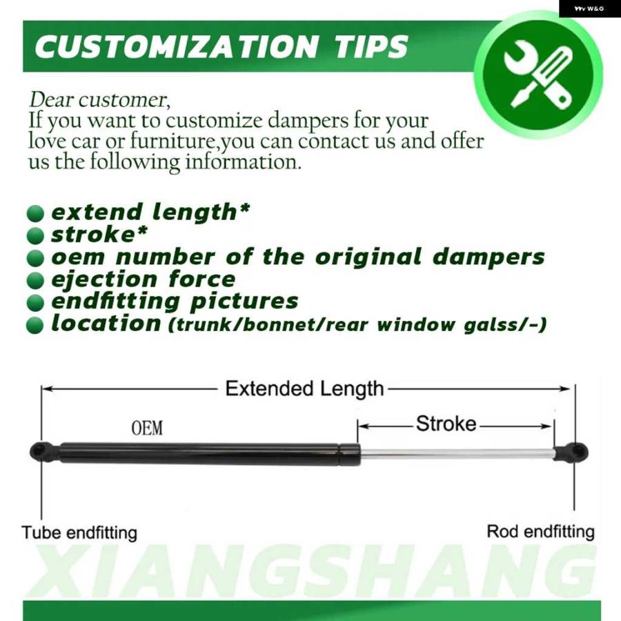 並行輸入品ルーフ ボックス サポート バー リフト サポート OEM 839531 0075N トランク ガス スプリング ダンパー | ブランド登録なし | 11