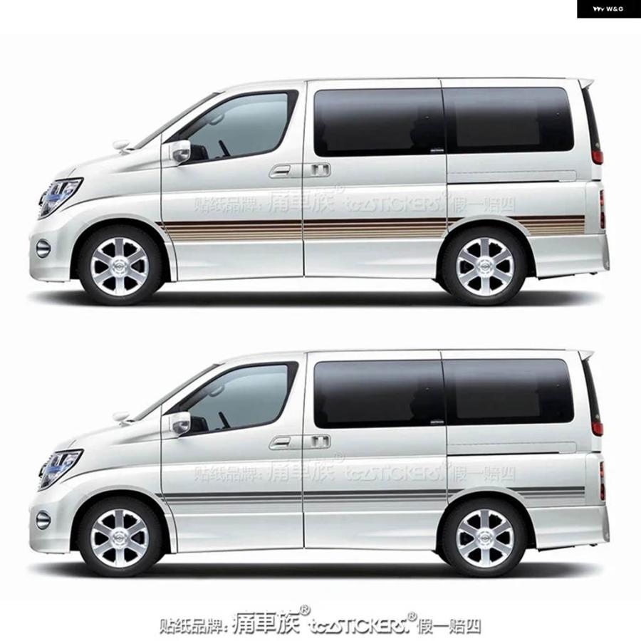 並行輸入品車用ビニール ステッカー 日産 エルグランド E51 E52 ボディ