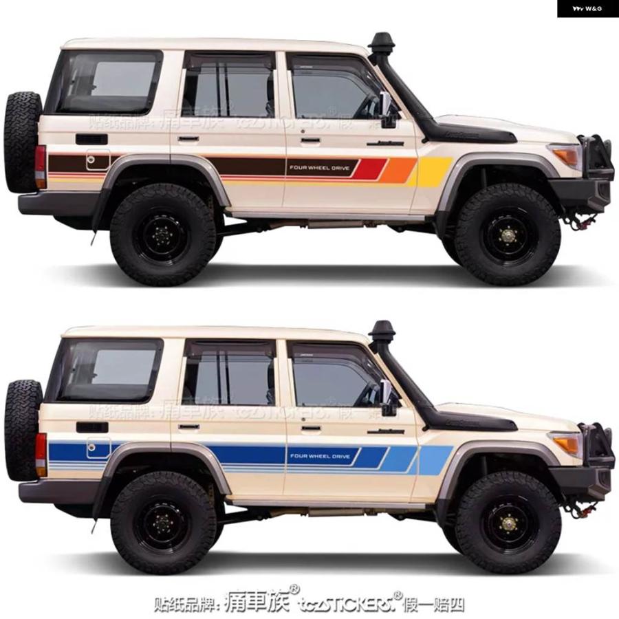 並行輸入品車用 ステッカー トヨタ ランドクルーザー 76 LC76 LC80