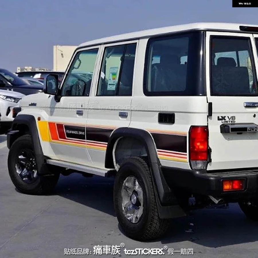 並行輸入品 車用 ステッカー トヨタ ランドクルーザー 76 LC76 LC80