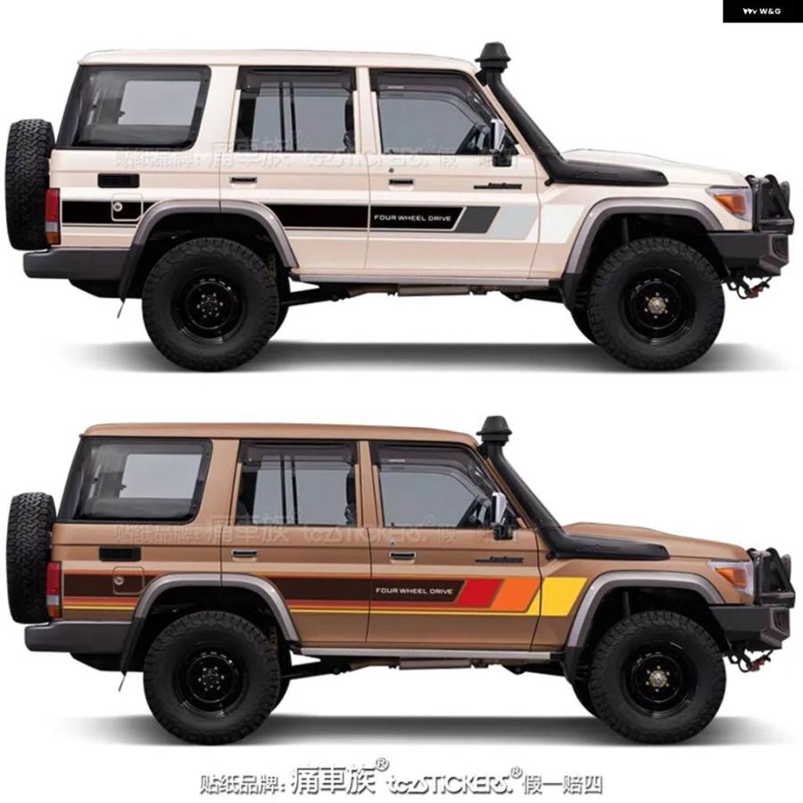 トヨタ ランドクルーザー 70周年記念 1/18【ステッカー付】 並行輸入品 車用 ステッカー トヨタ ランドクルーザー 76 LC76 LC80
