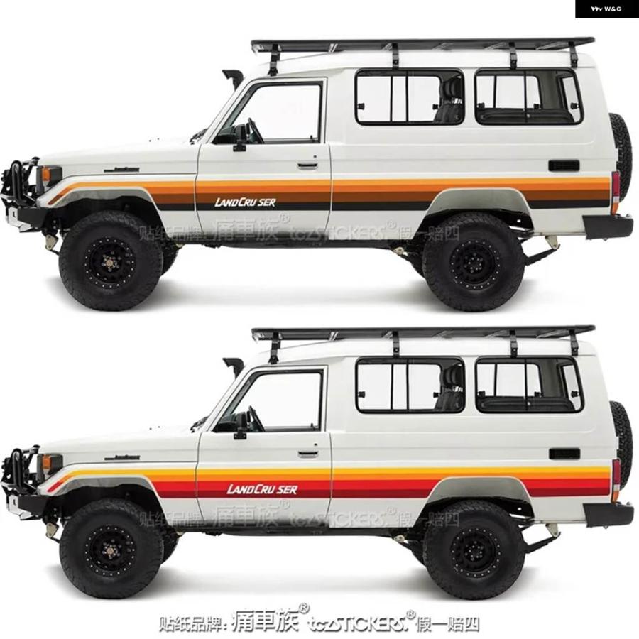 並行輸入品 車用 ステッカー トヨタ ランドクルーザー LC75 LC76 LC77