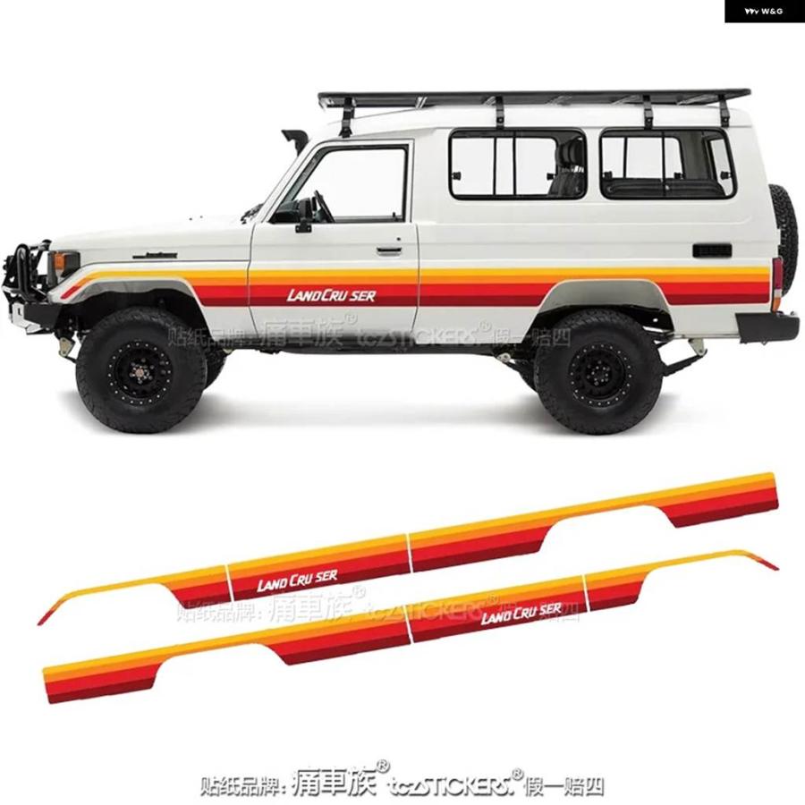 並行輸入品 車用 ステッカー トヨタ ランドクルーザー LC75 LC76 LC77