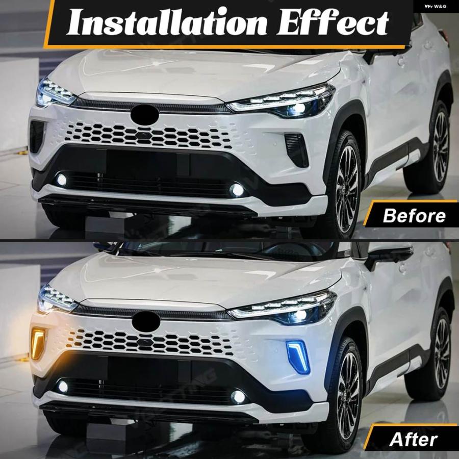 トヨタカローラクロス対応 LEDデイタイムランニングライトDRL 並行輸入品 車用LED デイタイム ランニングライト トヨタ カローラ