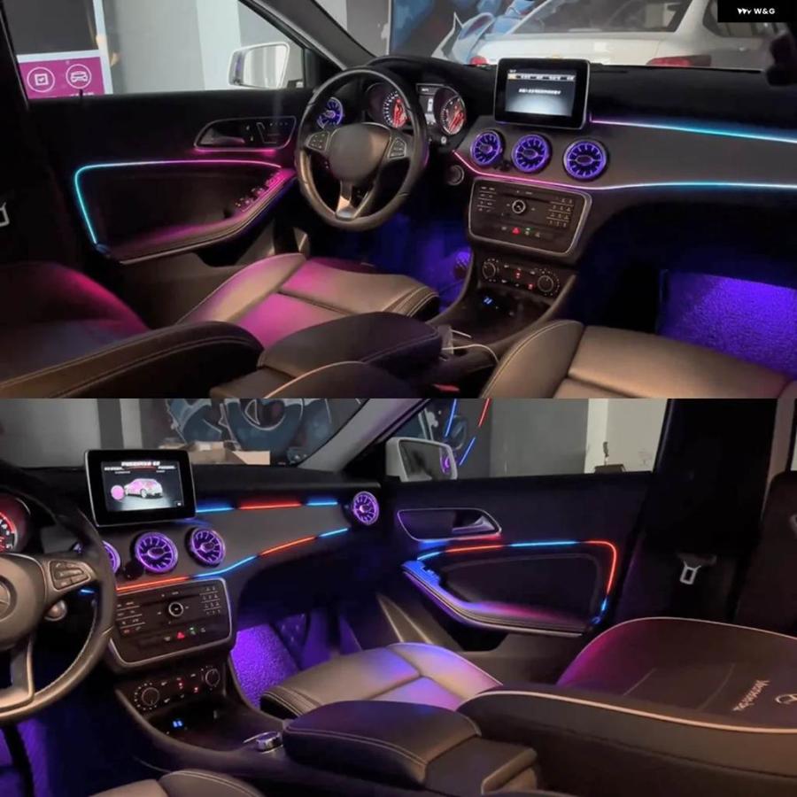 並行輸入品アンビエントライト 2013-2019 GLA W156 CLA W117 A クラス W176 アンビエンスキット ランプ バックライトキット ムードライトの画像