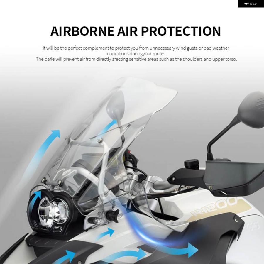 並行輸入品オートバイ サイド ウィンドシールド フェアリング BMW R1200GS 1200 ADV R1200GS ADVENTURE 2004 - 2012 ウィンドシールドの画像