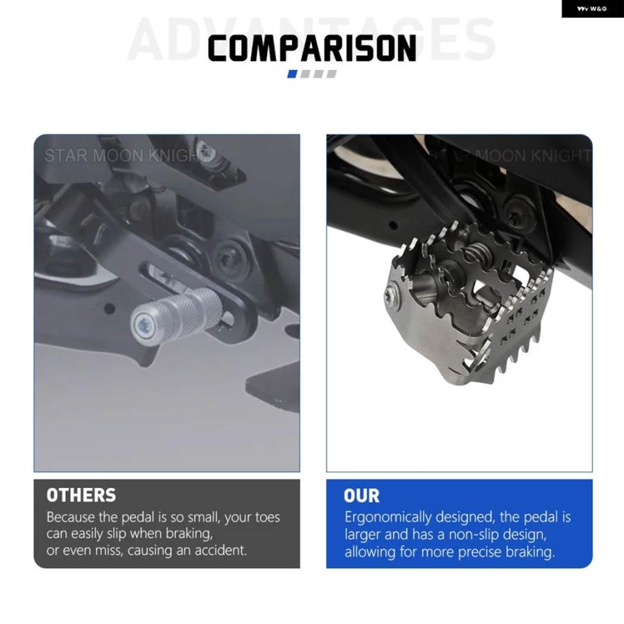 並行輸入品BMW R1300GS R1300 アドベンチャー R12 G/S フットブレーキ レバー ペダル拡大エクステンションリアブレーキ滑り止めペグ パッドの画像