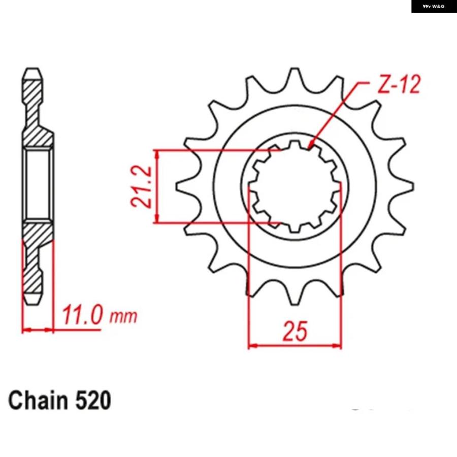 並行輸入品520 チェーン 15 16 17 T オートバイ CNC フロント スプロケット HUSQVARNA 250 CR 350 400 410 610 630 TE 450 TE SMR 510 SM Rの画像