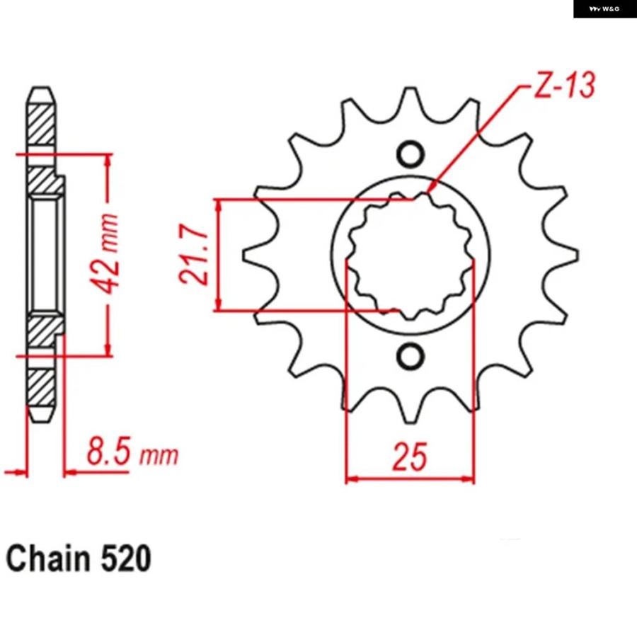並行輸入品カワサキ 250 500 600 650 CC 520 チェーン 14 15 16 T オートバイ CNC フロント スプロケット KR250 KLR500 KLR600 KLR650 KR KLRの画像