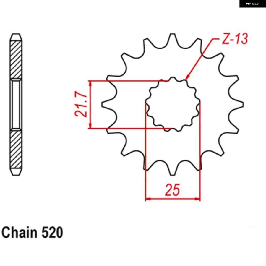 並行輸入品オートバイ 520 チェーン フロント CNC スプロケット カワサキ Z650 Z 650 ABS 2017-20 W800 W 800 2012 2013 2011-2020の画像
