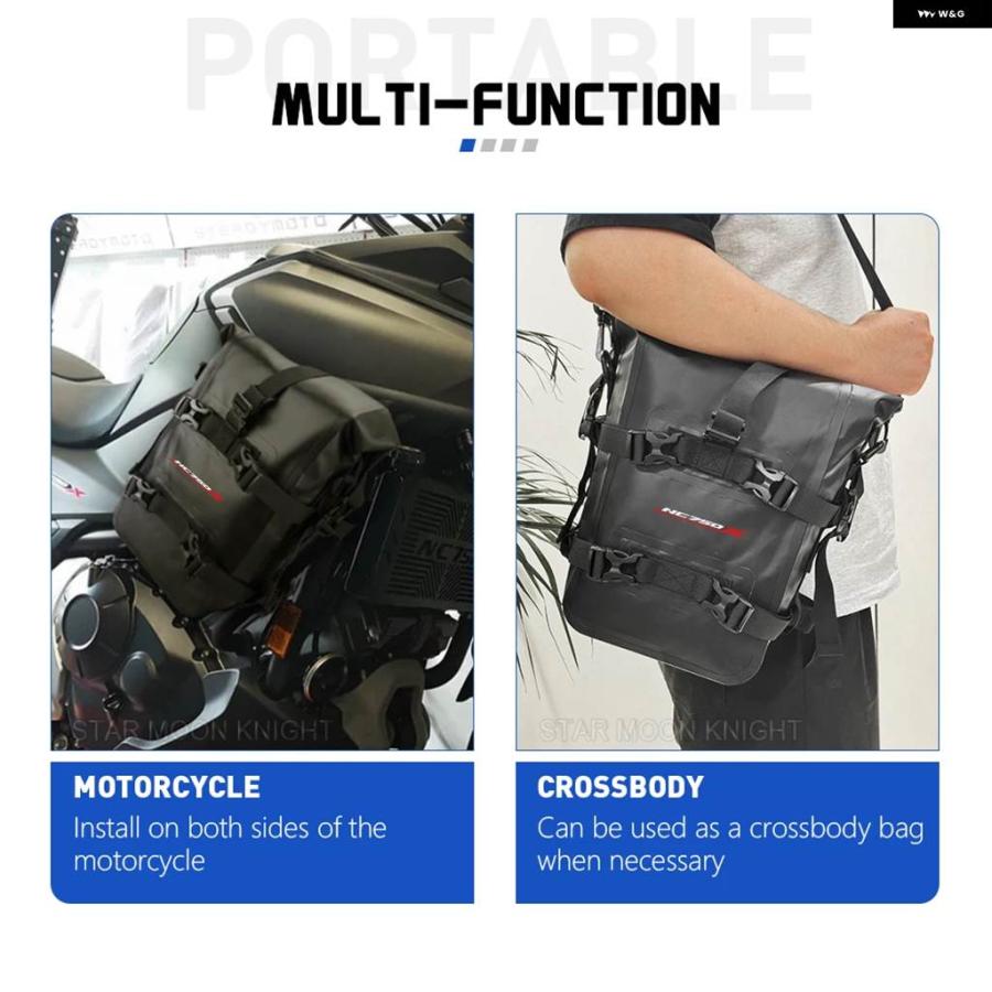 並行輸入品1/2PC オートバイ フレーム クラッシュ バー バッグ ホンダ NC750X NC700X NC700S NC700D CTX700 700X NC 750 X ツール 防水 バッグの画像