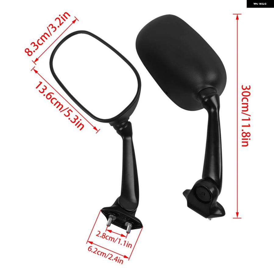 ブランド登録なし - 並行輸入品ヤマハ YZF600 YZF 600 YZFR6 YZF-R6 2008-2013-15 自動二輪車 鏡鑑 リアビュー バックミラー 側面鏡鑑 ひっくり返す