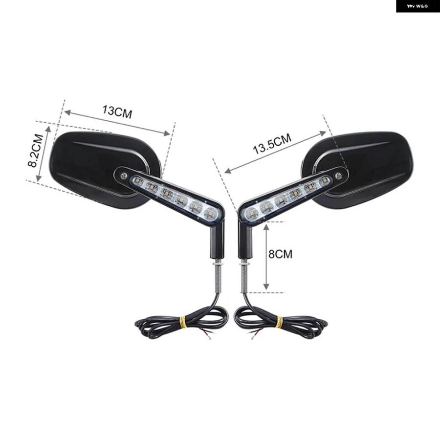 並行輸入品オートバイ マッスルリアビューサイド ミラー LED ウィンカーライト ハーレー V-ROD VRSCF 2009-2017 16の画像