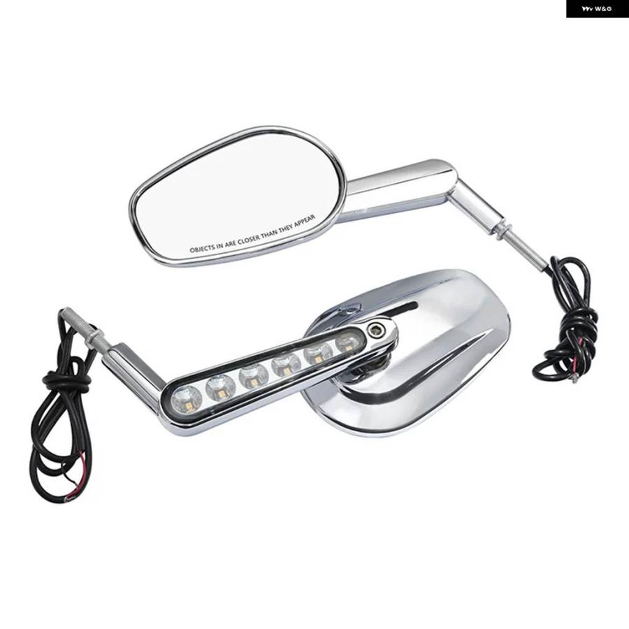 並行輸入品オートバイ マッスルリアビューサイド ミラー LED ウィンカーライト ハーレー V-ROD VRSCF 2009-2017 16の画像