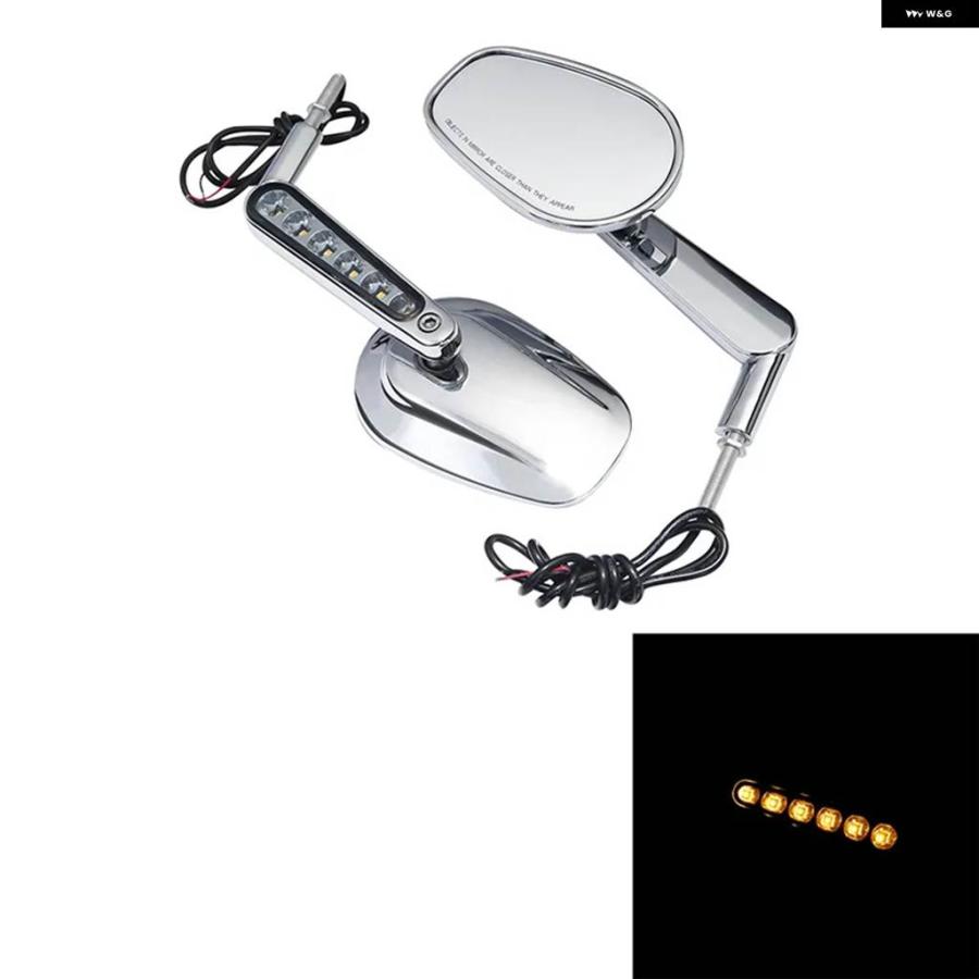 並行輸入品オートバイ マッスルリアビューサイド ミラー LED ウィンカーライト ハーレー V-ROD VRSCF 2009-2017 16の画像