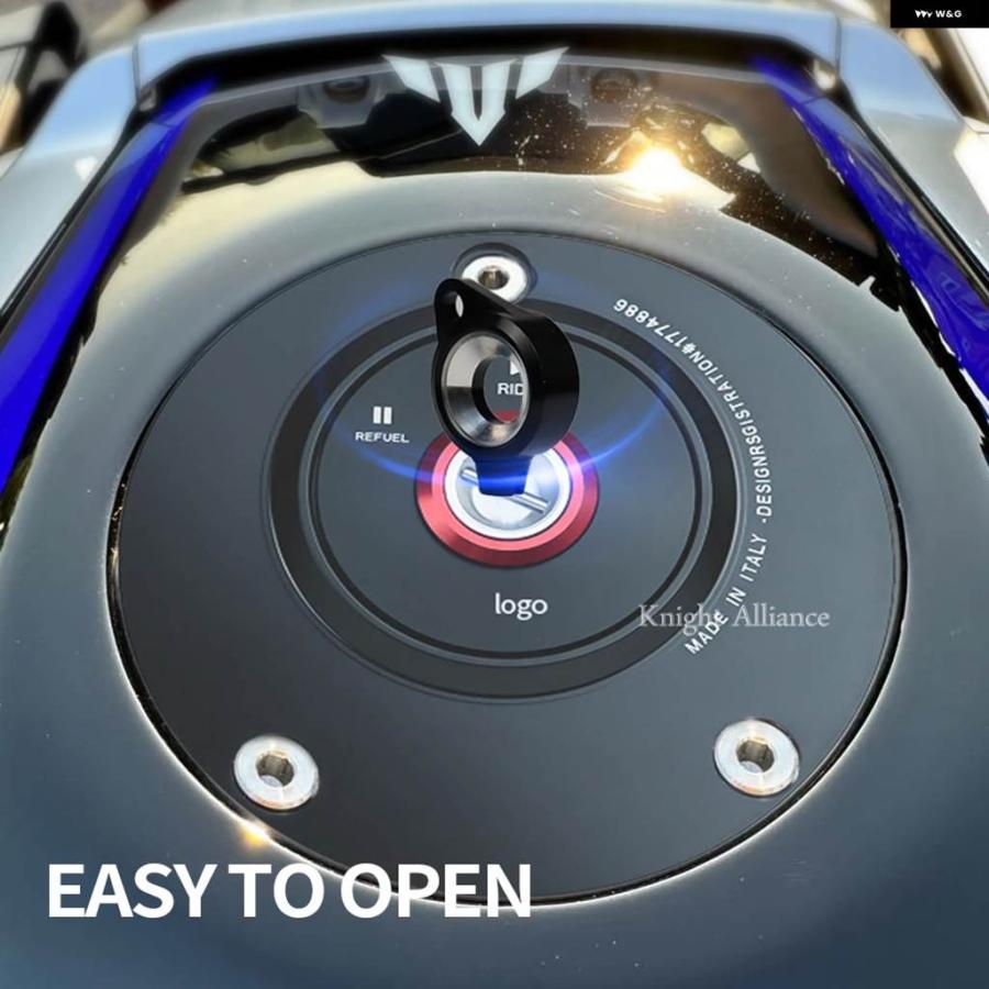 並行輸入品オートバイ 燃料ガス タンクキャップ ヤマハ MT-03 MT-07 MT-09 ABS MT-10 ABS SPアクセサリーCNCカバー クイックリリースキー付きの画像