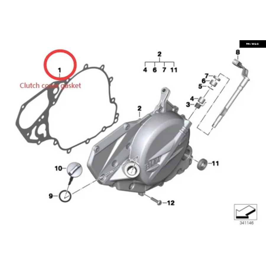 並行輸入品バイク クランクケース カバー シリンダー ガスケットキット セット BMW F700GS 11-17 F650GS 07-12 F800GS 07-16 ADVENTURE 12-17の画像